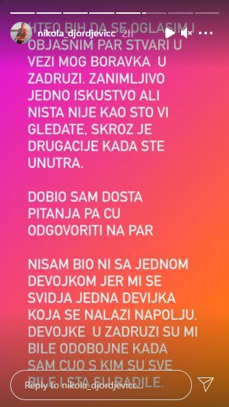 nikola djordjevic napustio zadrugu 4 sanja vucic bivsi decko 