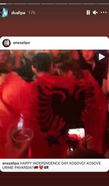 dua lipa zastava kosova cestitala nezavisnost na instagramu