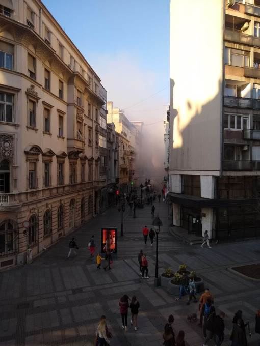 knez mihailova dim dimne bombe video foto