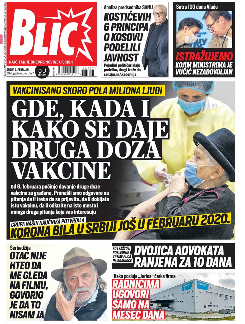 prelistavanje sutrasnje stampe 3. februar