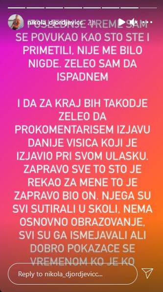 nikola djordjevic napustio zadrugu 4 sanja vucic bivsi decko 