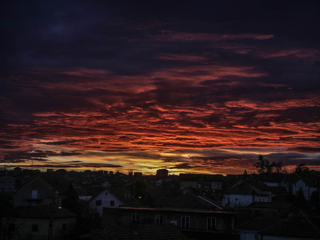 beograd vreme izlazak sunca svitanje zima oblacno fotografije