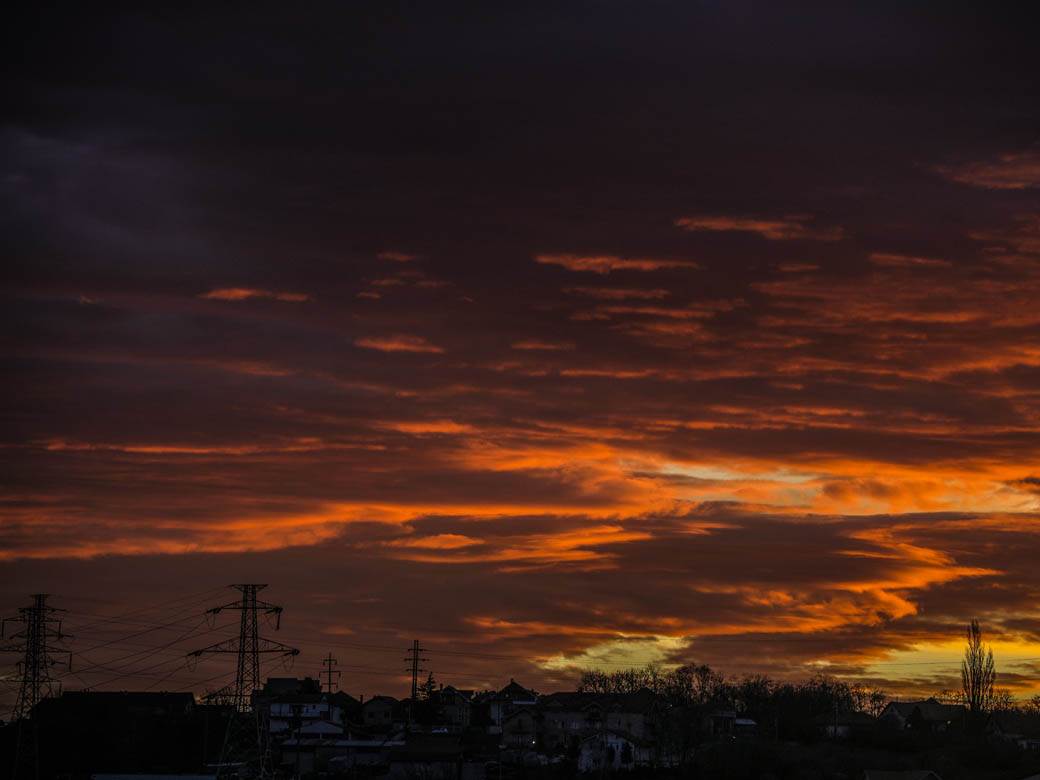 beograd vreme izlazak sunca svitanje zima oblacno fotografije