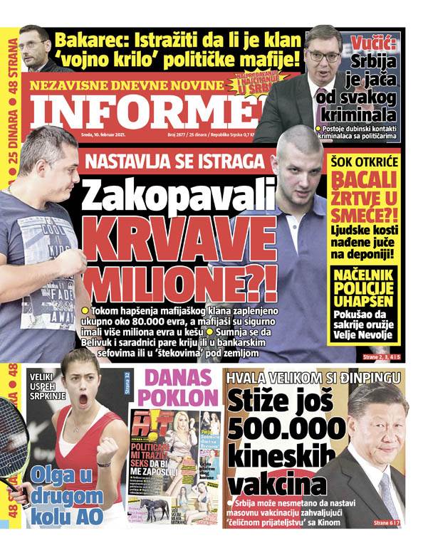 prelistavanje sutrasnje stampe 10 februar