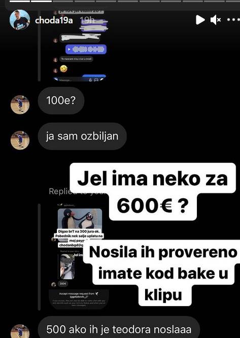 teodora dzehverovic choda prodao polovne naocare za 4000 evra?