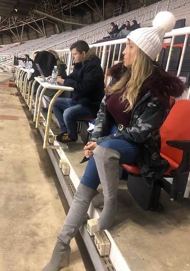 Hrvatica Mirta Šurjak na stadionu Viljareala