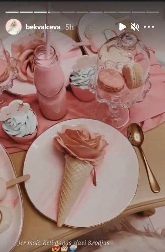 natasa bekvalac cerka katja rodjendan dekoracija slavlje