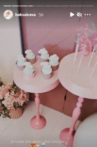 natasa bekvalac cerka katja rodjendan dekoracija slavlje