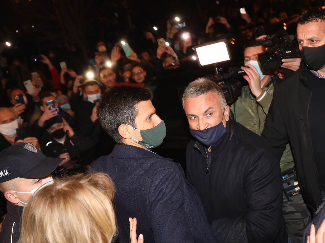 novak djokovic proslava rekorda novi beograd restoran