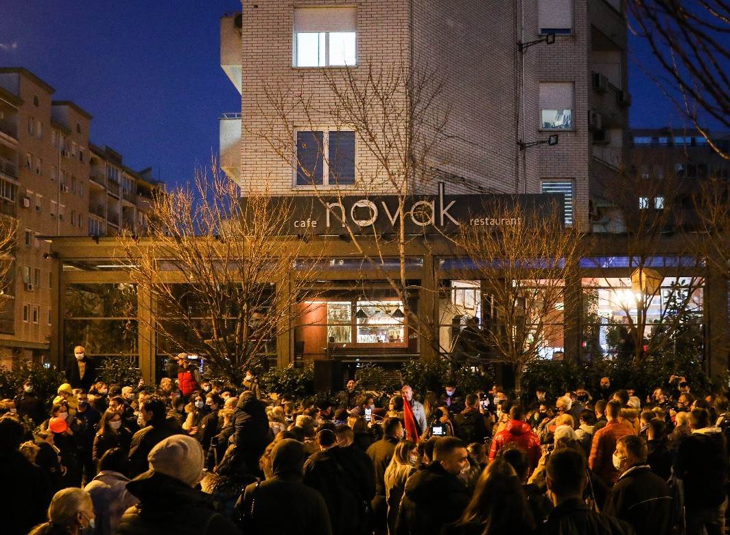 novak djokovic proslava rekorda novi beograd restoran