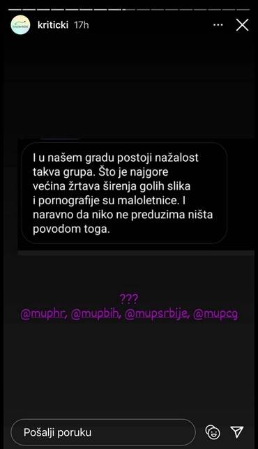 telegram gole slike devojaka grupa ex yu balkanska soba snima silovanja