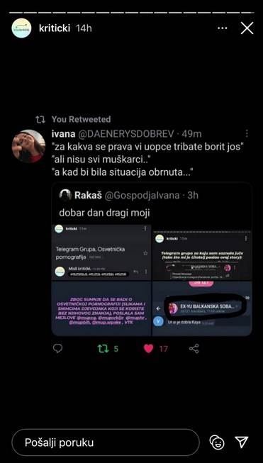 telegram gole slike devojaka grupa ex yu balkanska soba snima silovanja