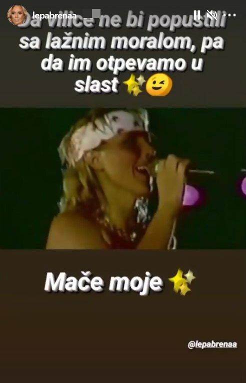 lepa brena mace moje zabranjena koncert tasmajdan 1994 