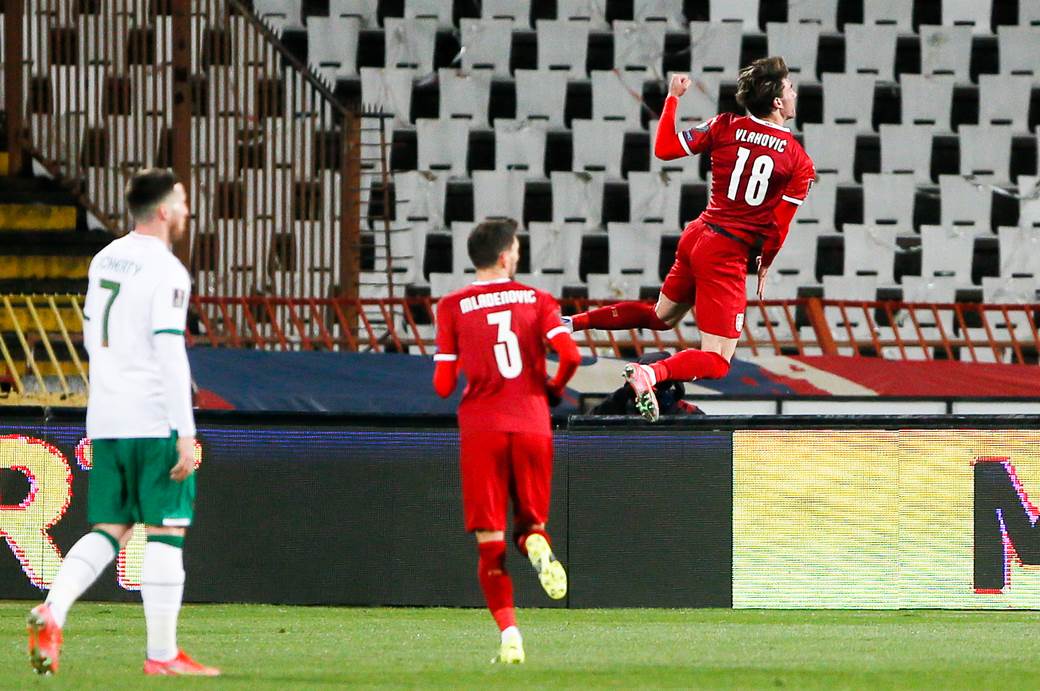 dusan vlahovic gol srbija irska kvalifikacije svetsko prvenstvo 2022