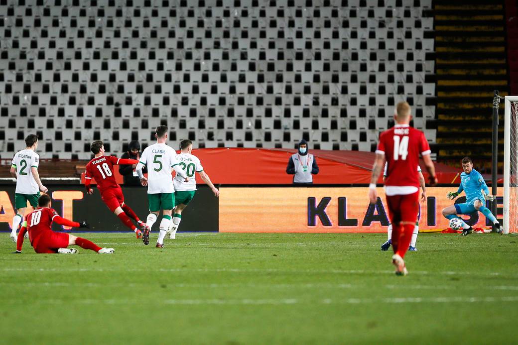 dusan vlahovic gol srbija irska kvalifikacije svetsko prvenstvo 2022