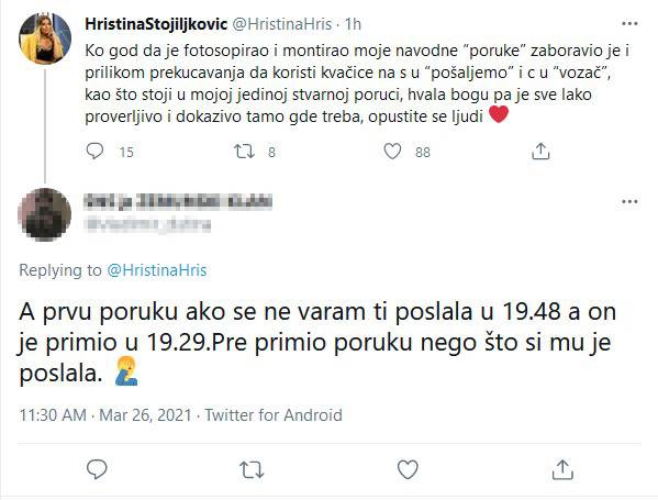 branislav lecic hristina stoiljkovic poruke detalji foto