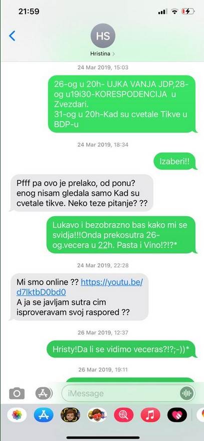 branislav lecic hristina stoiljkovic poruke detalji foto