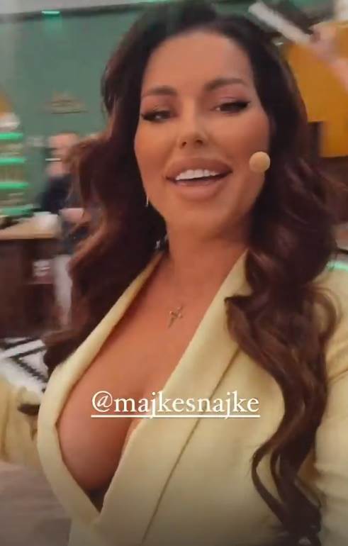 seka aleksic dekolte majke i snajke snimanje instagram video