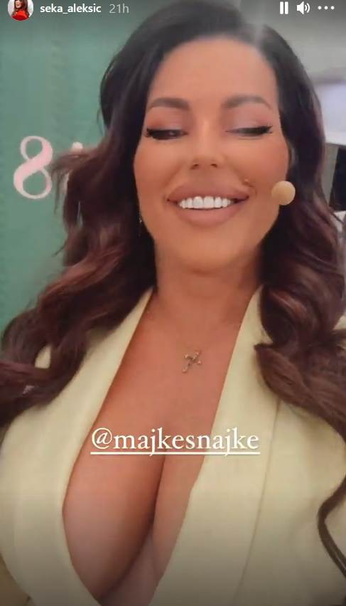 seka aleksic dekolte majke i snajke snimanje instagram video