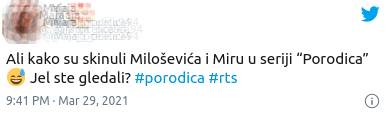 porodica serija slobodan milosevic twitter komentari