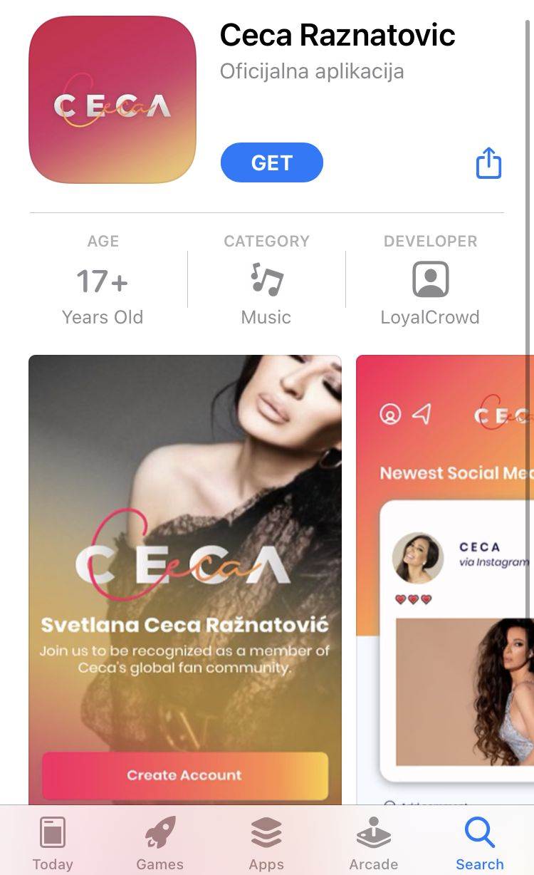 ceca raznatovic aplikacija veljko anastasija vesti nagrade