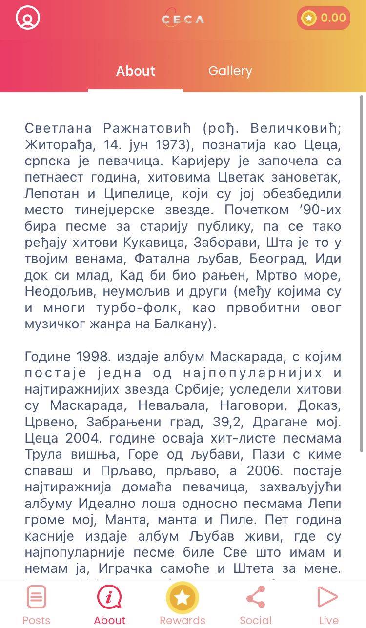 ceca raznatovic aplikacija veljko anastasija vesti nagrade