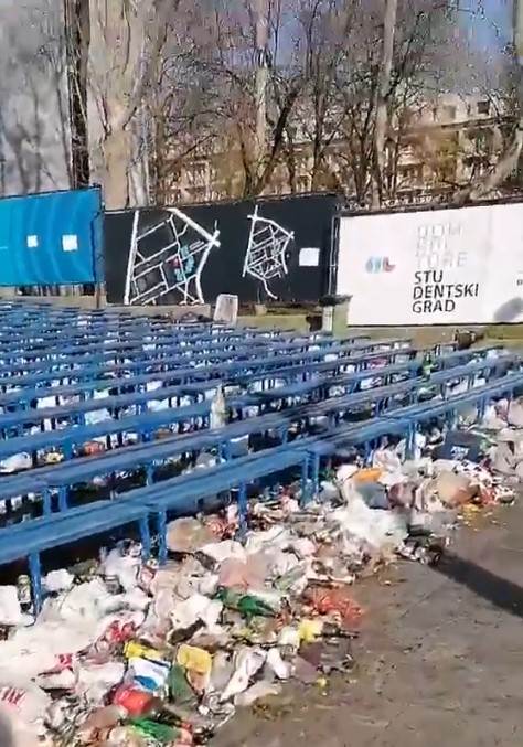 studentski grad korona zurka ostalo smece 