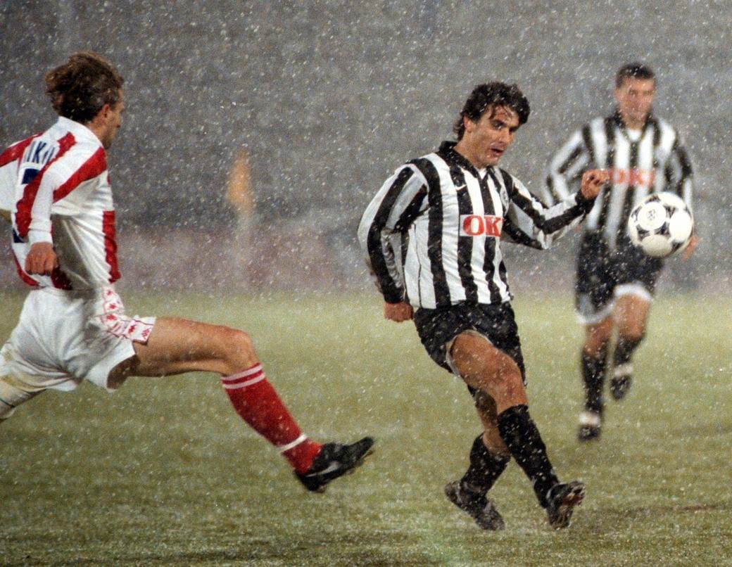 partizan zvezda sneg aprilski derbi 1997 video