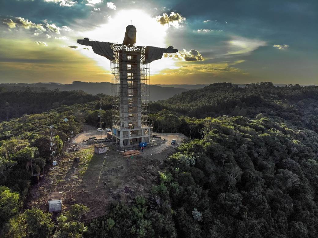 Isus Hrist statua brazil hriscanstvo spomenik rio de zaneiro fotografije
