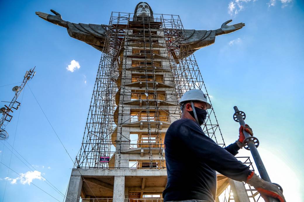 Isus Hrist statua brazil hriscanstvo spomenik rio de zaneiro fotografije