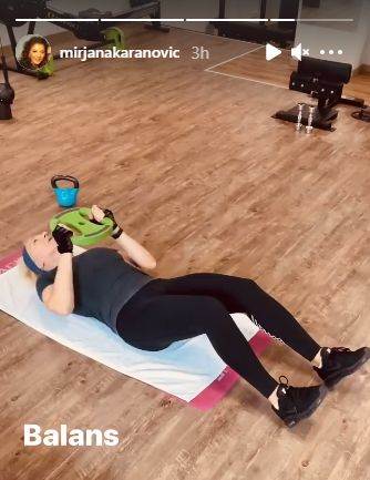 mirjana karanovic vezbanje trening izgled
