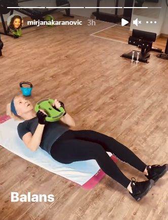 mirjana karanovic vezbanje trening izgled
