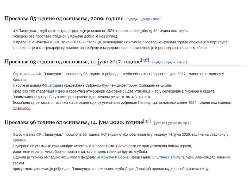 palilulac fudbalski klub sampion srbija istorija vikipedija zvezda partizan