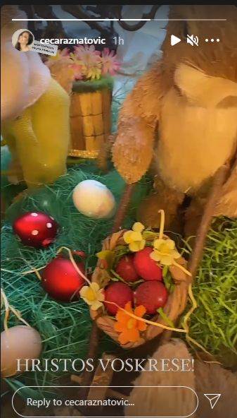 ceca raznatovic uskrs dekoracija savlje u kuci