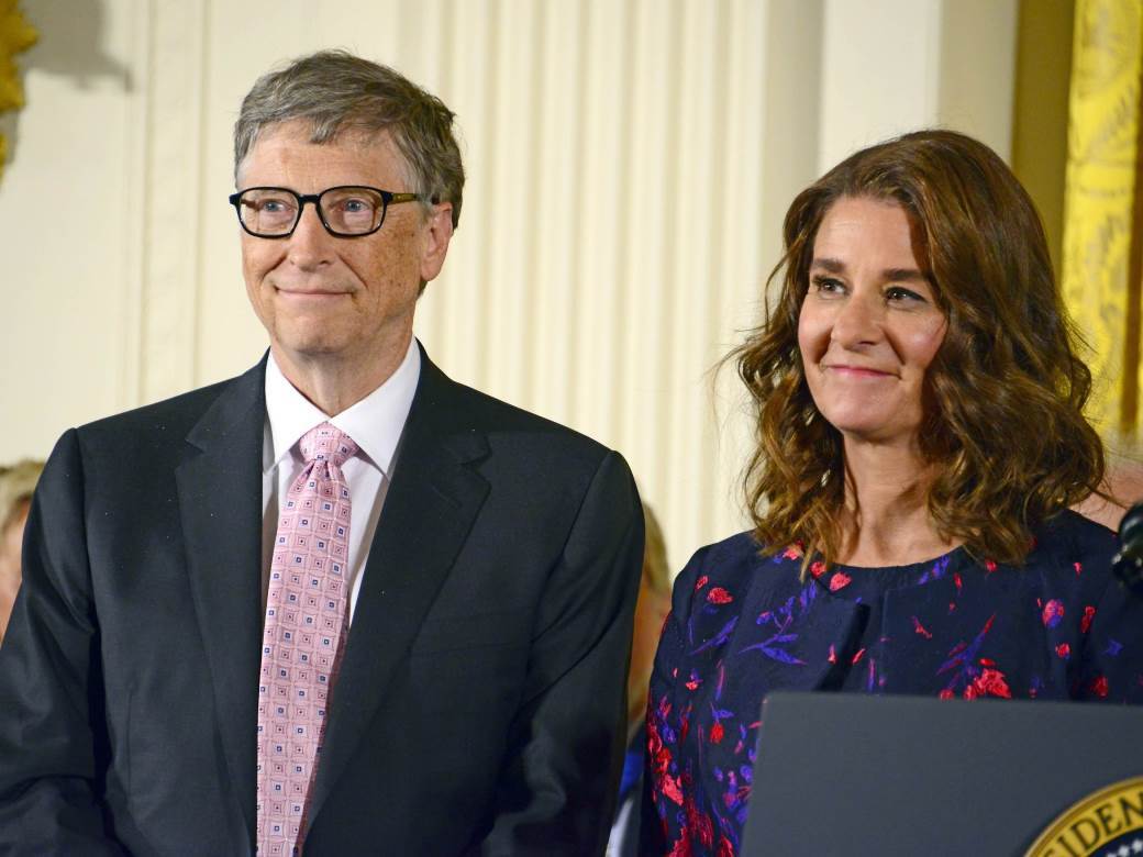 Dejvid Bekam i Bil Gejts fotografija