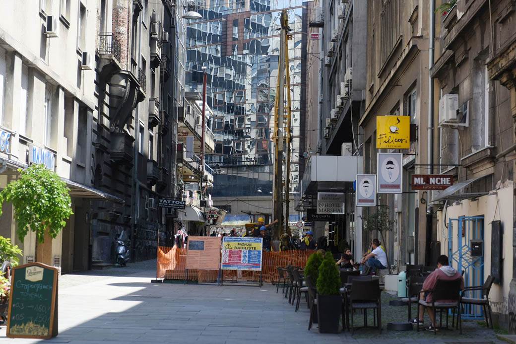 metro beograd radovi sremska ulica fotografije